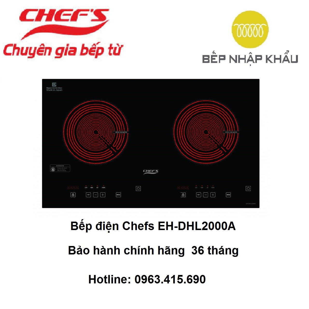 Bếp điện chefs eh-dhl2000a