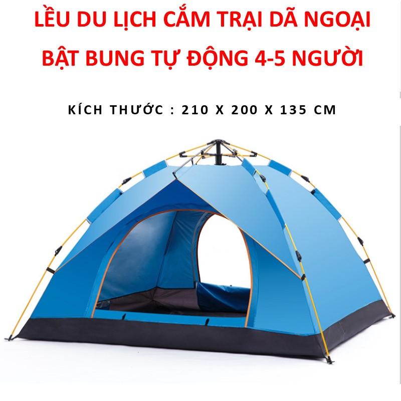 [HCM]Lều Dã Ngoại Cắm Trại Bật Tự Động cho gia đình từ 4-5người  Chống Muỗi Chống Nước Chống Nắng Cao Cấp