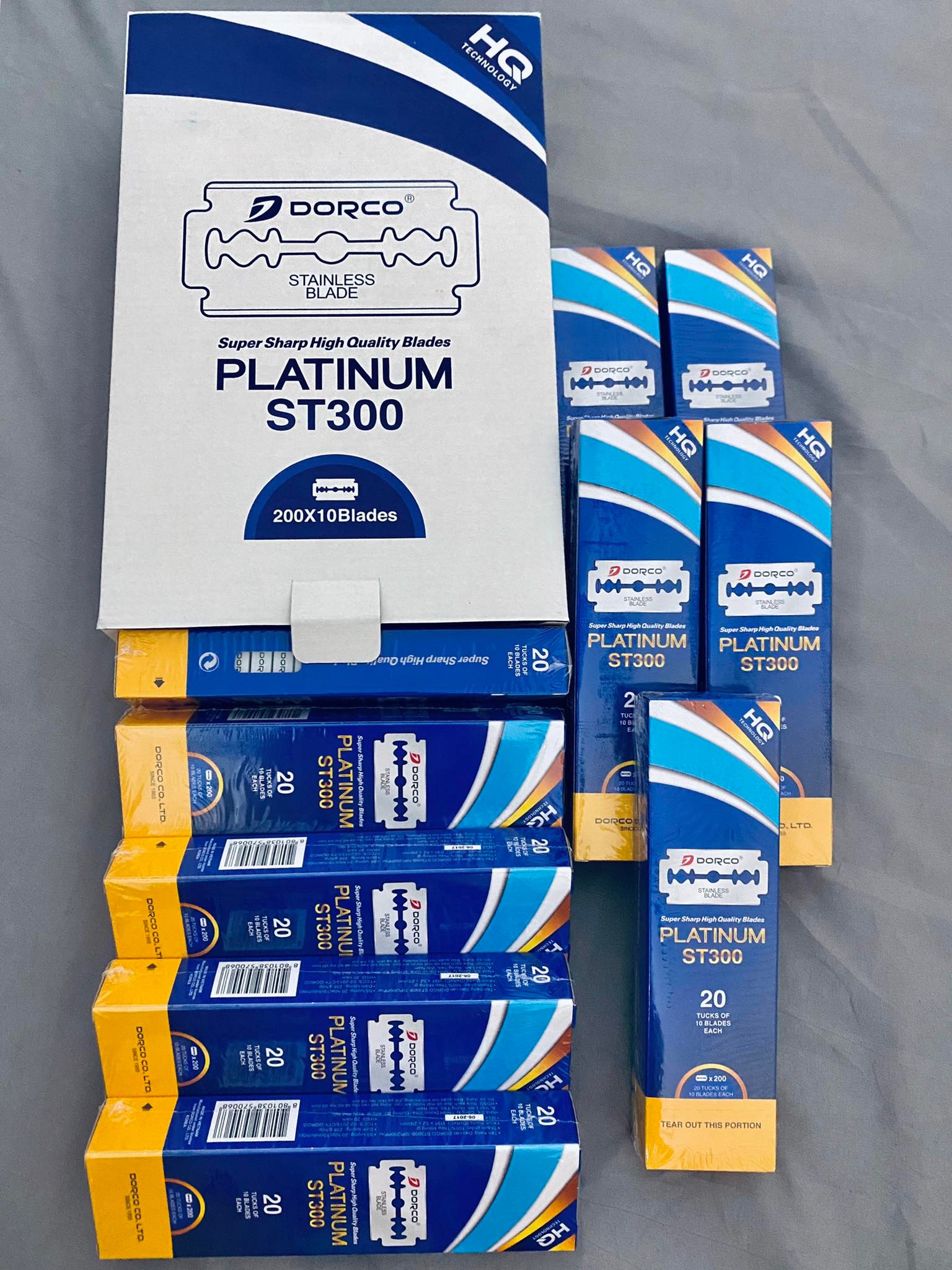 [TEM CHỐNG GIẢ[ Lưỡi Dao Cạo Dorco ST300 Hộp 100 200 Lưỡi Lam Dorco Xanh