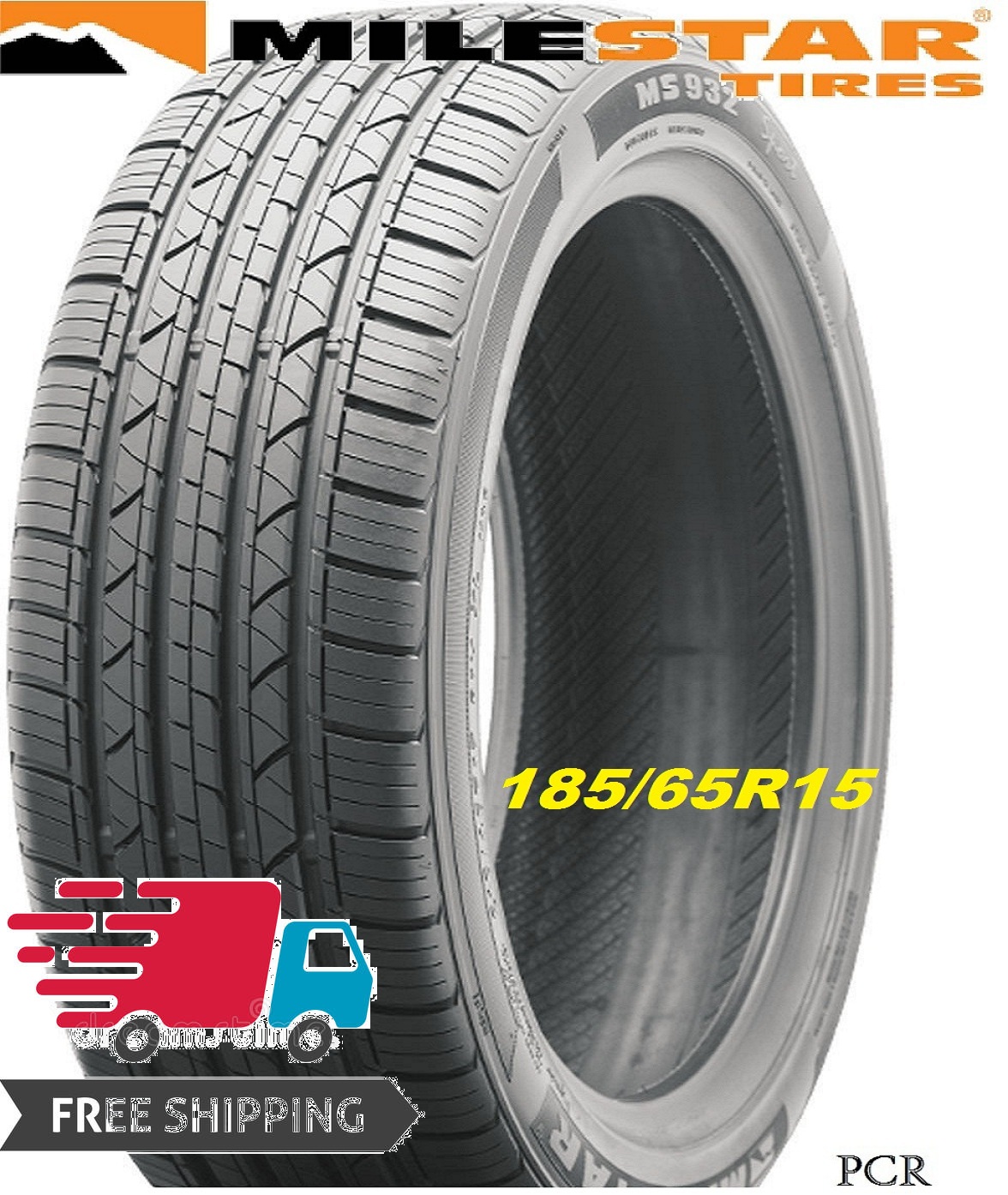 Lốp (vỏ) xe ô tô 185/65R15 88H - MILESTAR: Lốp Thương hiệu tiêu chuẩn Mỹ, Chay cực êm giá lại mềm chuyên lắp ACCENT, AVANTE,  MAZDA 2, KIA RIO...