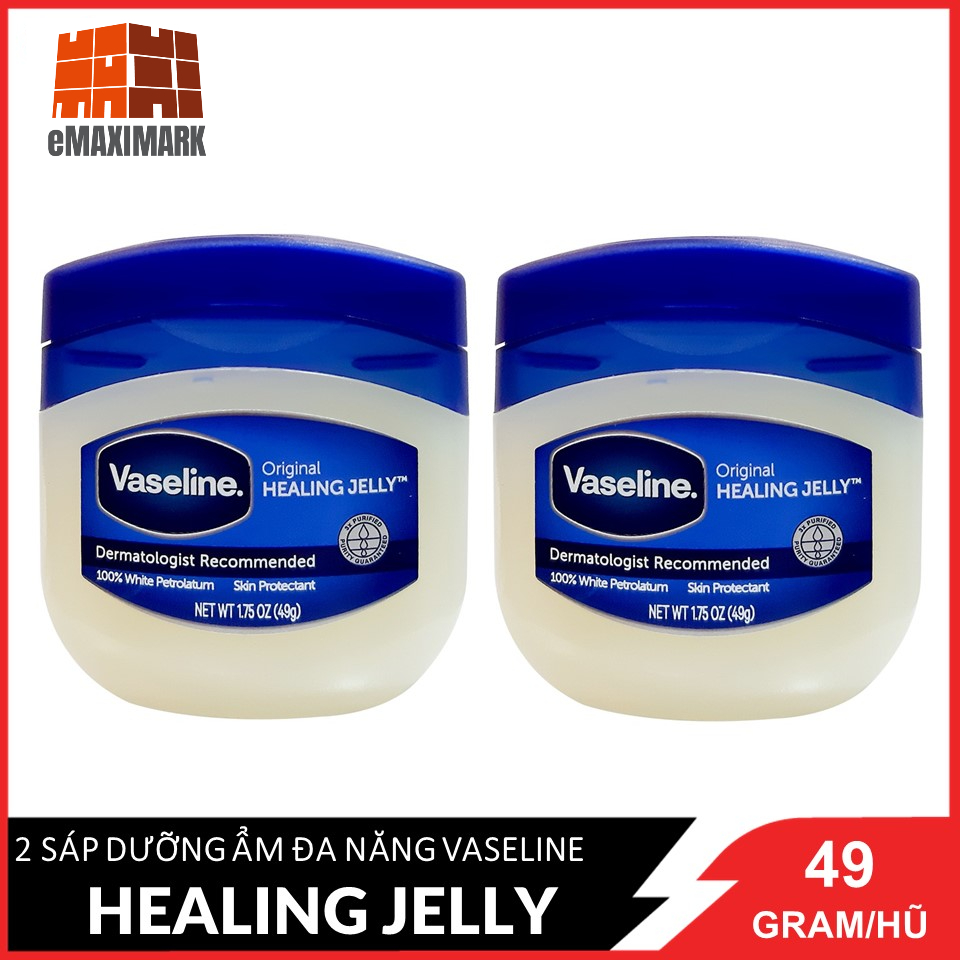 Combo 2 sáp dưỡng ẩm đa năng vaseline original healing jelly hũ 49g