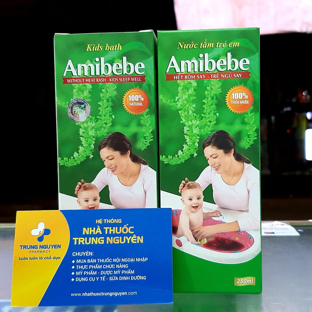 Nước tắm rôm sẩy cho bé Amibebe 250ml