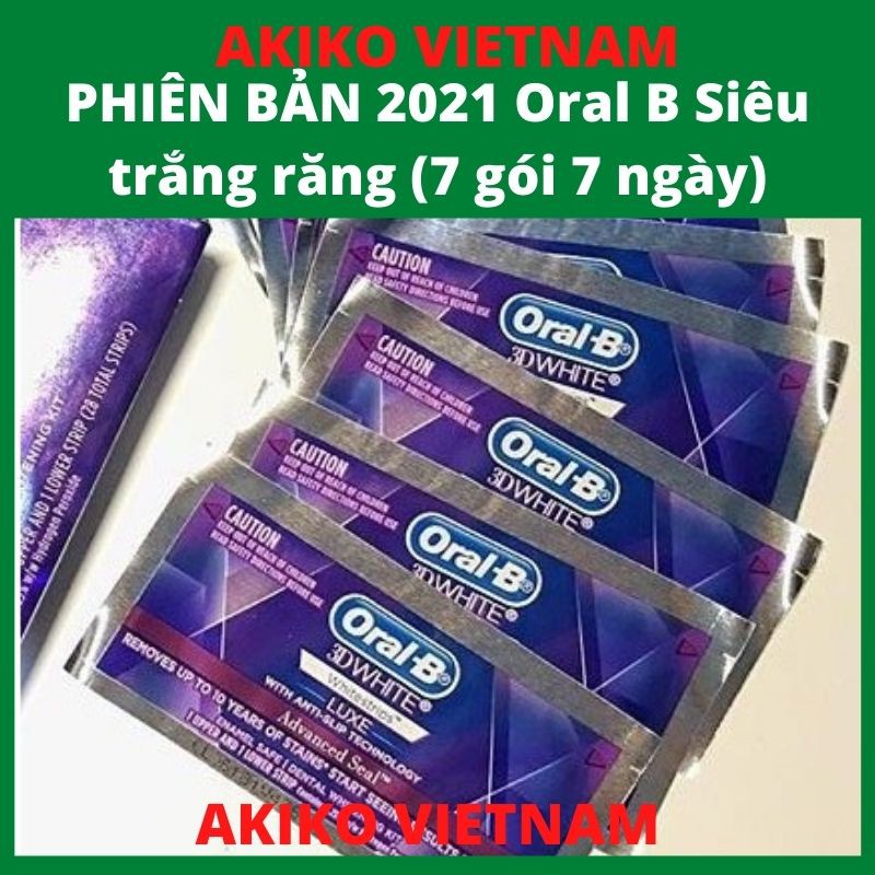 Oral b ❤ (Có bill) ❤ Miếng dán trắng răng 3D White Luxe Advanced - Miếng dán răng