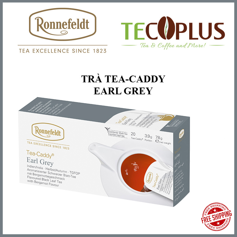 [HCM][HÀNG CHÍNH HÃNG] Ronnefeldt tea - Trà túi lọc Tea-caddy Earl Grey 1 hộp / 20 sachets