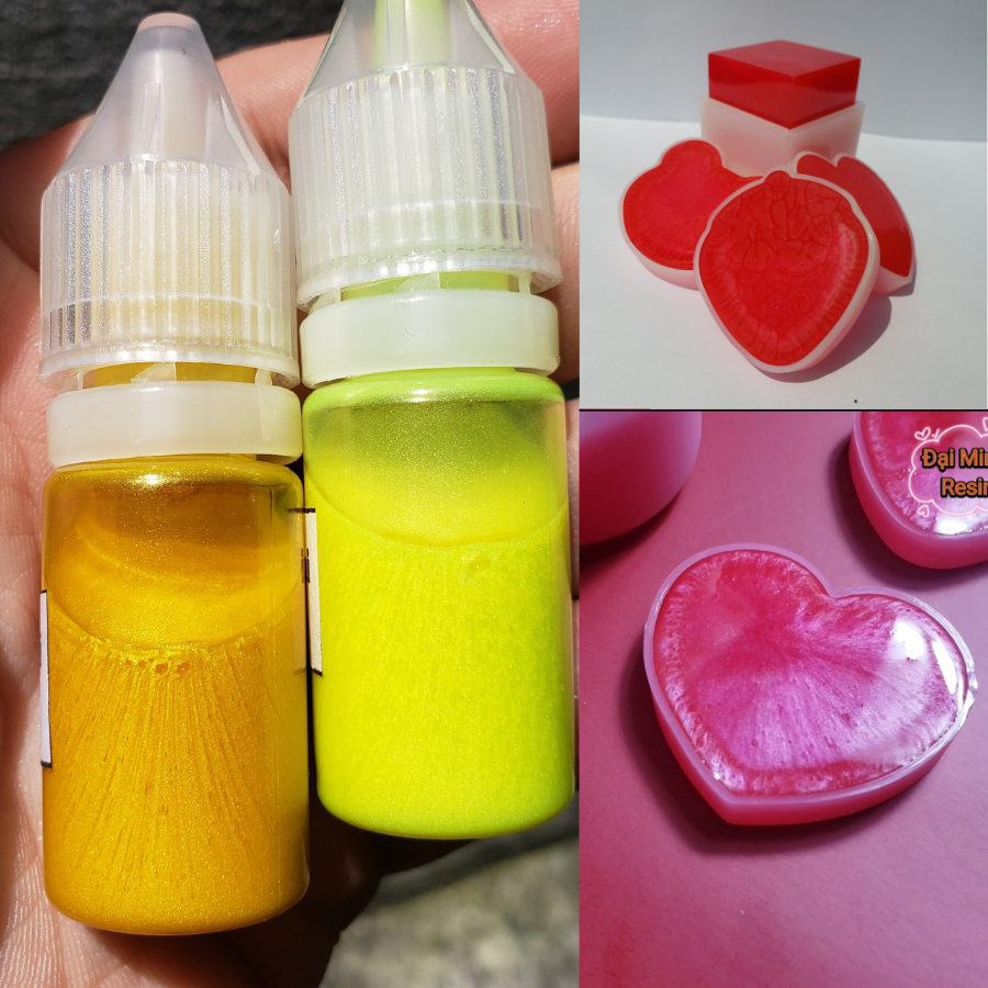Màu nhũ ánh kim tạo hiệu ứng ngọc trai pha epoxy resin, resin uv