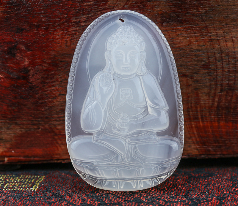 Dây chuyền phật bản mệnh a di đà bồ tát cho tuổi tuất, hợi +tặng hoa mai kim tiền may mắn - minhstore
