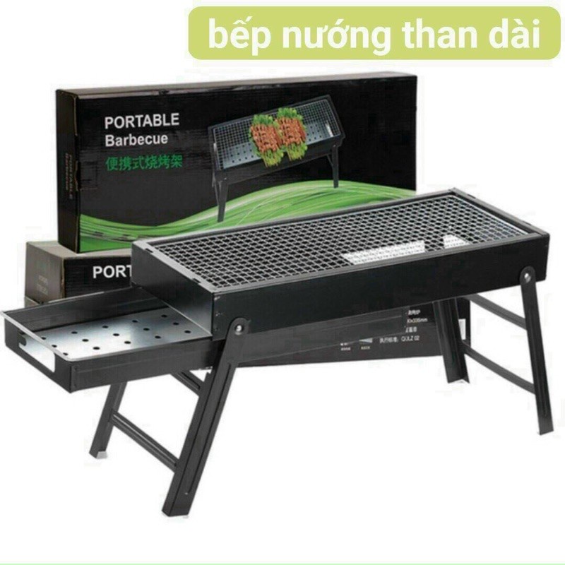 Bếp nướng than hoa dài ngoài trời | Bếp nướng dã ngoại cắm trại ngoài trời