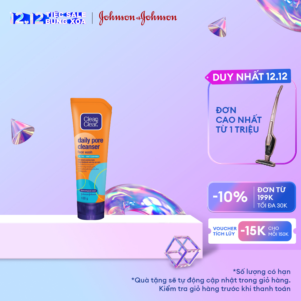 Sữa Rửa Mặt Clean&Clear Chống Nhờn Tác Dụng Sạch Sâu (100g)