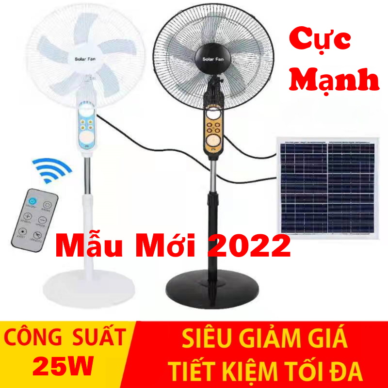 Quạt năng lượng mặt trời, quạt tích điện , quạt tiết kiệm điện, quạt 4 cấp độ gió mẫu mới 2022