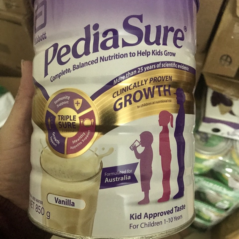 Sữa Pediasure nắp tím Úc hộp 850g