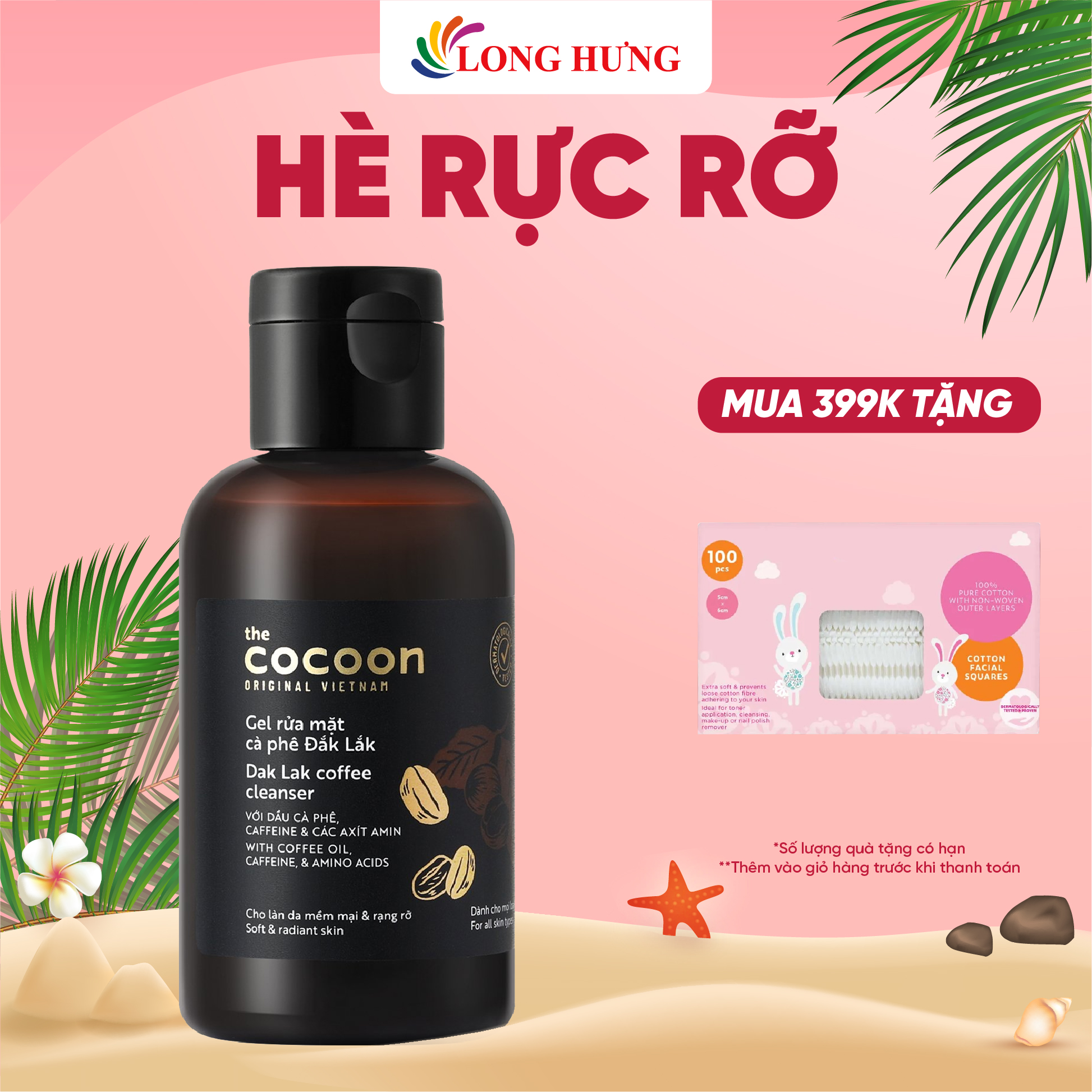Gel rửa mặt cà phê Đắk Lắk Cocoon giúp da mềm mại và rạng rỡ