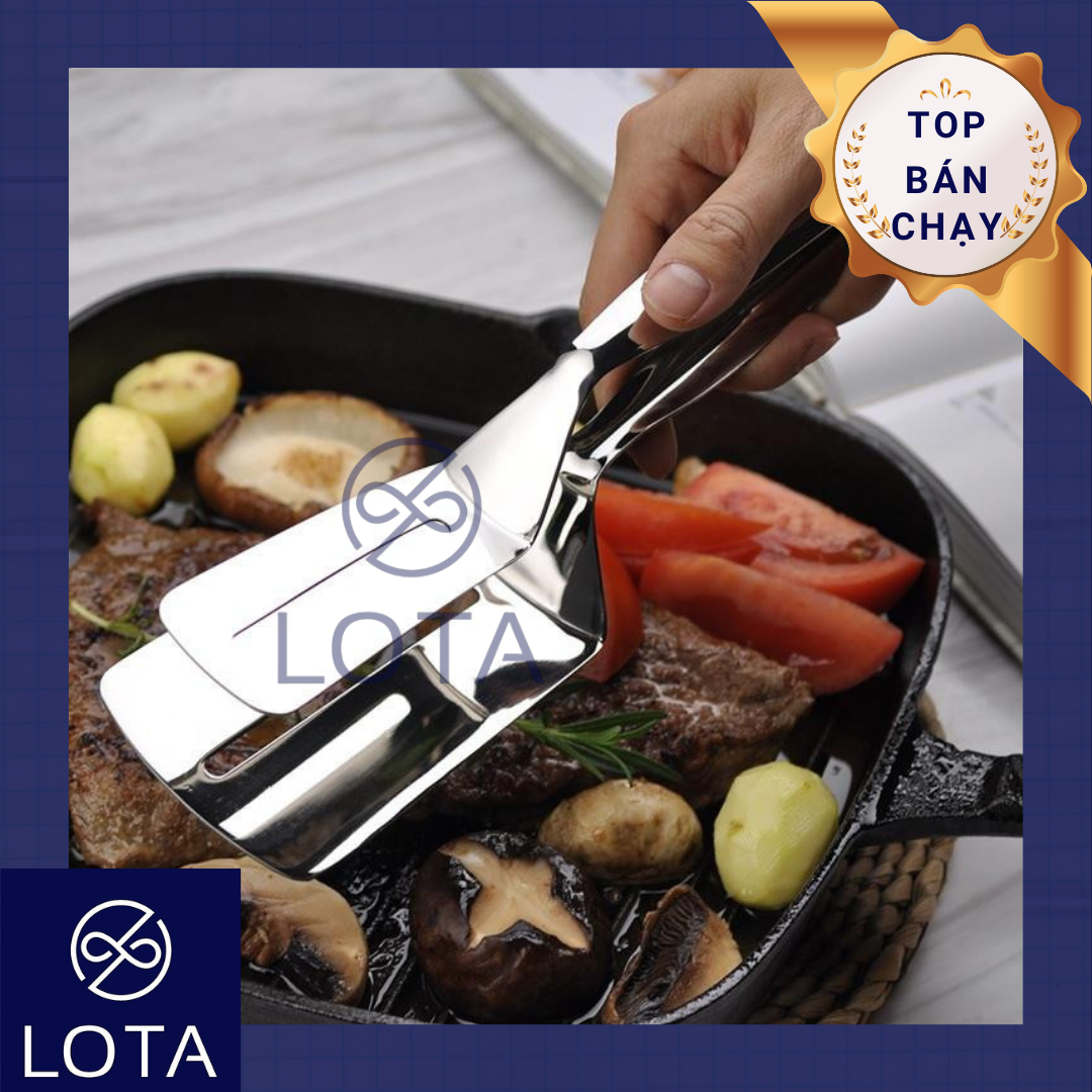 KẸP GẮP THỨC ĂN INOX DÀI 26CM dụng cụ đảo đồ ăn đang chiên xào thanh gắp food chống nóng hỗ trợ chống bỏng da khi nấu ăn đồ nghề làm bếp chuyên dụng