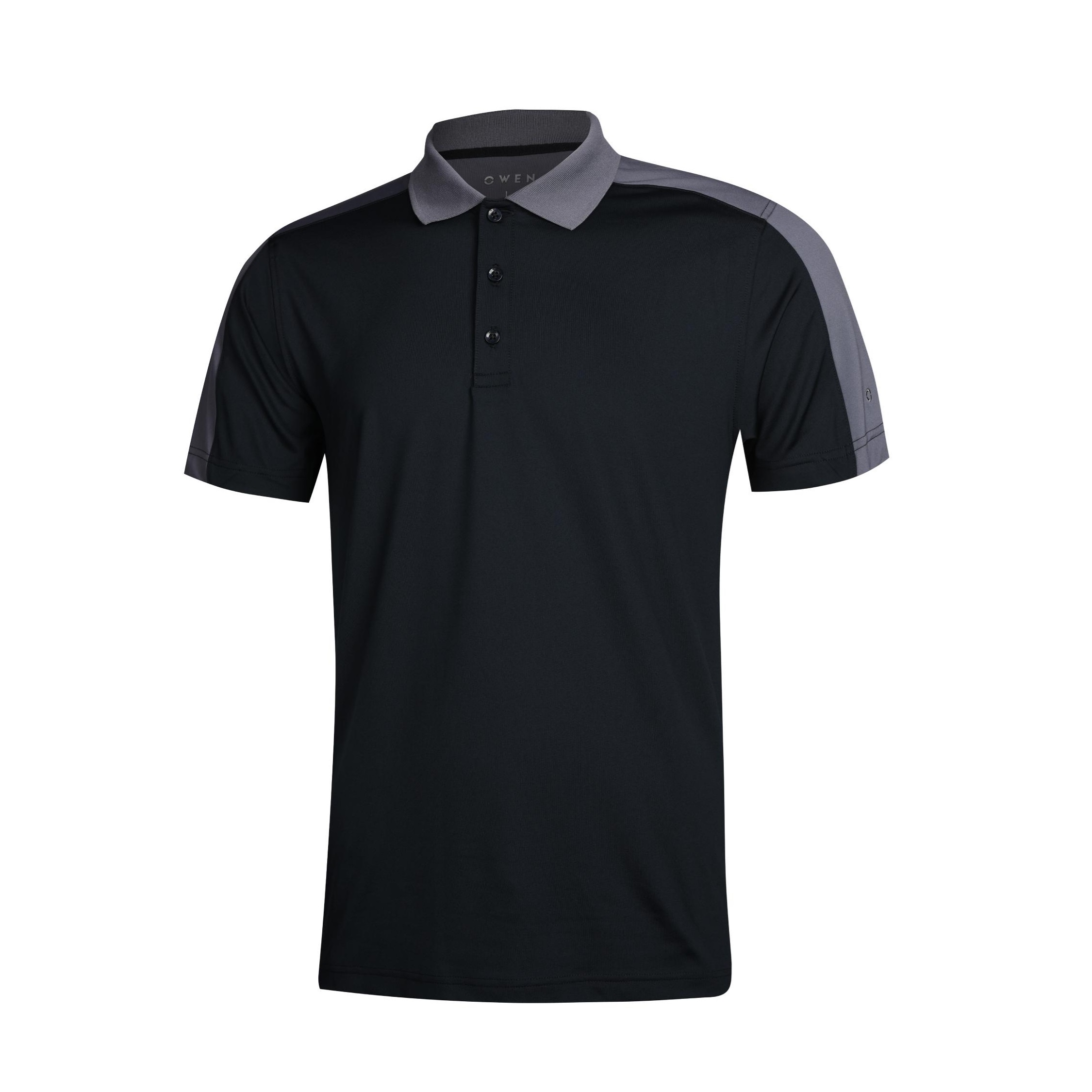 Áo Polo nam Owen - PAT20195 Áo thun có cổ nam Màu đen pha ghi xám