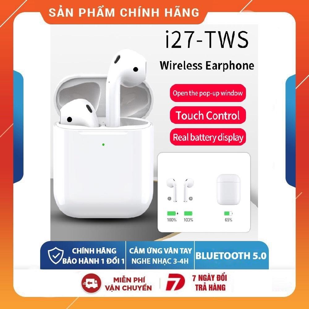 Tai nghe bluetooth I27 TWS, tai nghe giá rẻ ios, android, tai nghe earbud, bass hay ,kết nối nhanh