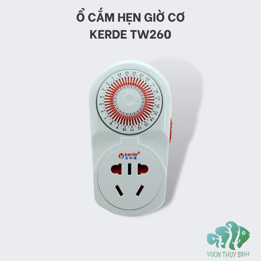 Ổ cắm hẹn giờ cơ Kerde TW-260 thông minh tiện lợi hẹn tối thiểu 30 phút tối đa 24 giờ