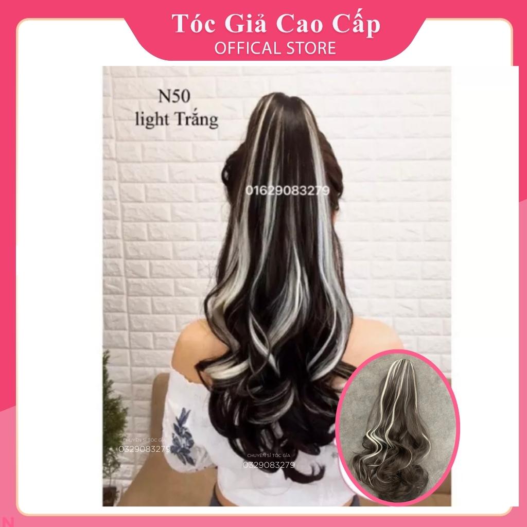 Tóc giả ngoặm phối line bạch kim ❤️FREESHIP❤️ mã n50