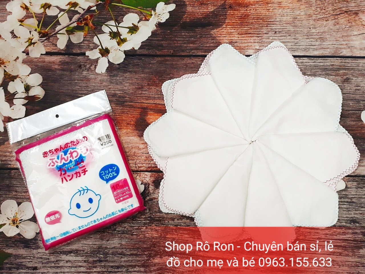 Set 10 khăn xô sữa nhật trắng
