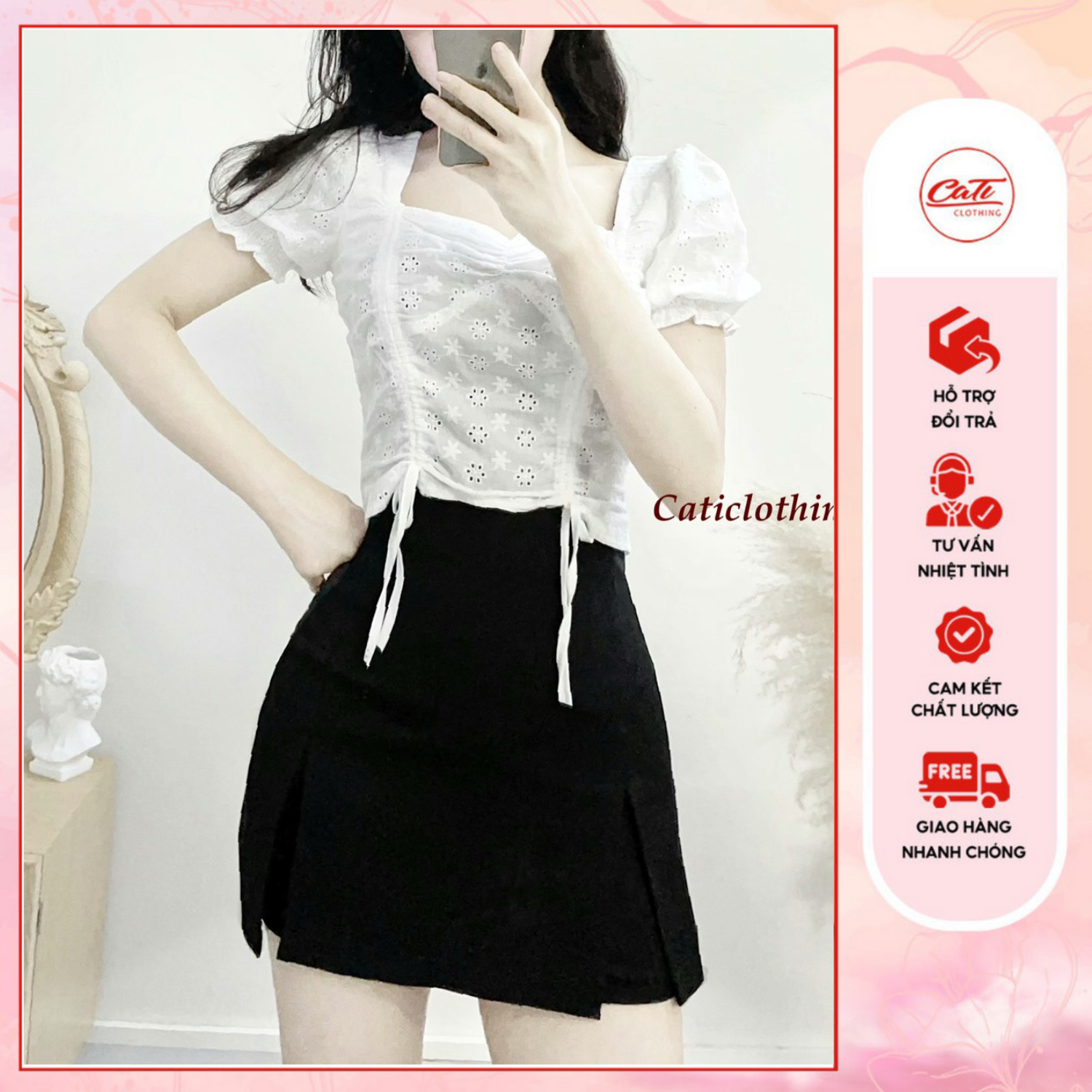 CATI Quần giả váy ôm form
