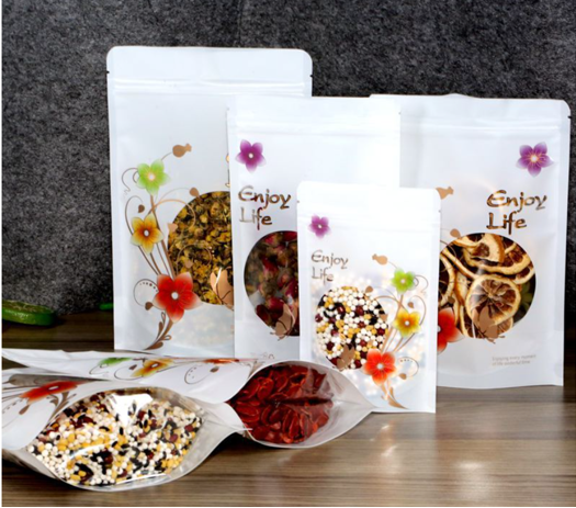Túi Zip Có Họa Tiết Hoa - combo 2 túi - Túi zip đựng bánh kẹo