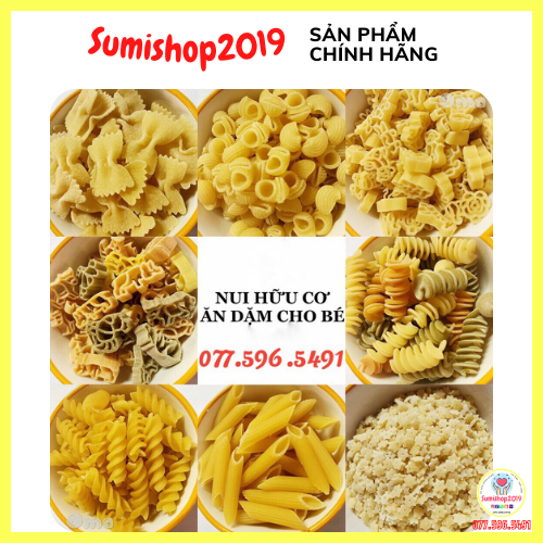 [Bán chạy] Nui hữu cơ ăn dặm cho bé từ 8 tháng tuổi (gói tách lẻ 100gr)