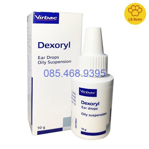Nhỏ tai Dexoryl diệt ve, ghẻ, nấm cho chó mèo - Lọ 10g