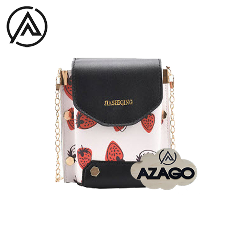 Túi đeo chéo nữ da PU họa tiết dâu dễ thương dạo phố thời trang trẻ trung AZDT139 - Thương Hiệu AZAGO