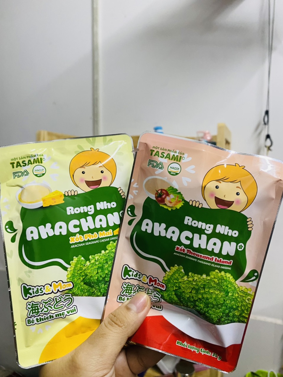 Combo 10 gói rong nho tách nước tặng kèm nước sốt kewpie