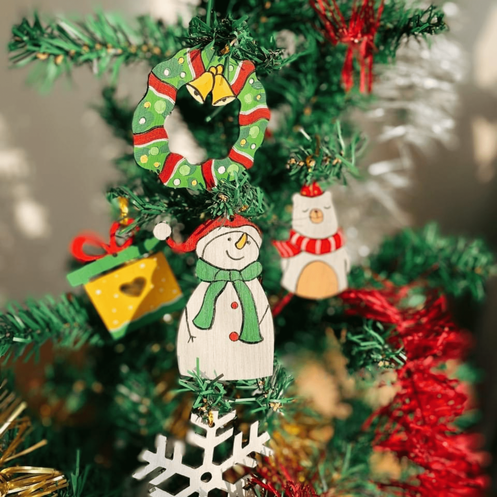 Móc treo trang trí giáng sinh - cây thông noel treo tường - decor nhà cửa văn phòng xinh xắn