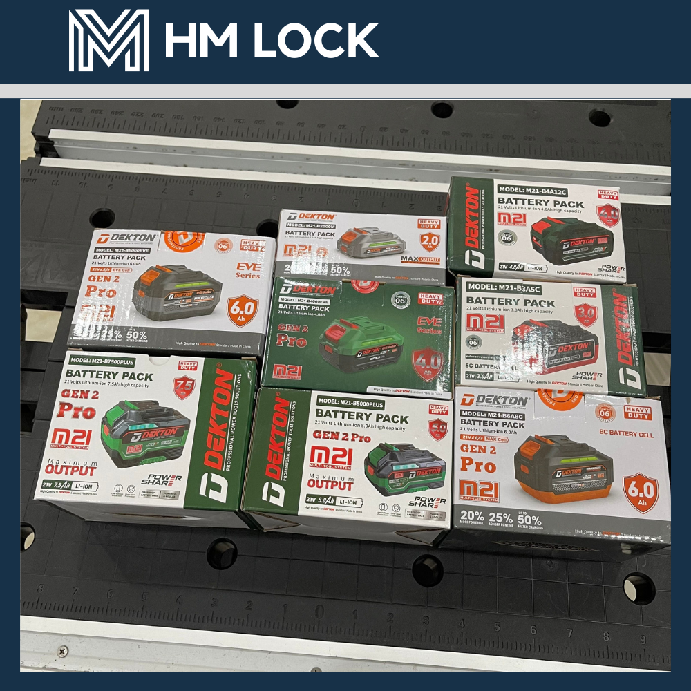 [NEW] PIN DEKTON 2AH, 3AH, 4AH, 5AH, 6AH, 7.5AH PLUS CHỐNG CHÁY THẾ HỆ MỚI - CHÂN PIN PHỔ THÔNG - HÀNG CHÍNH HÃNG - HM LOCK