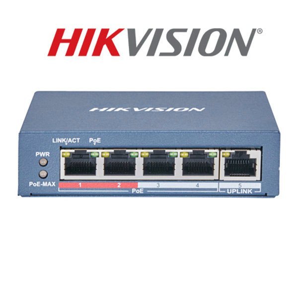 Switch poe 4 port hikvision ds-3e1105p-ei