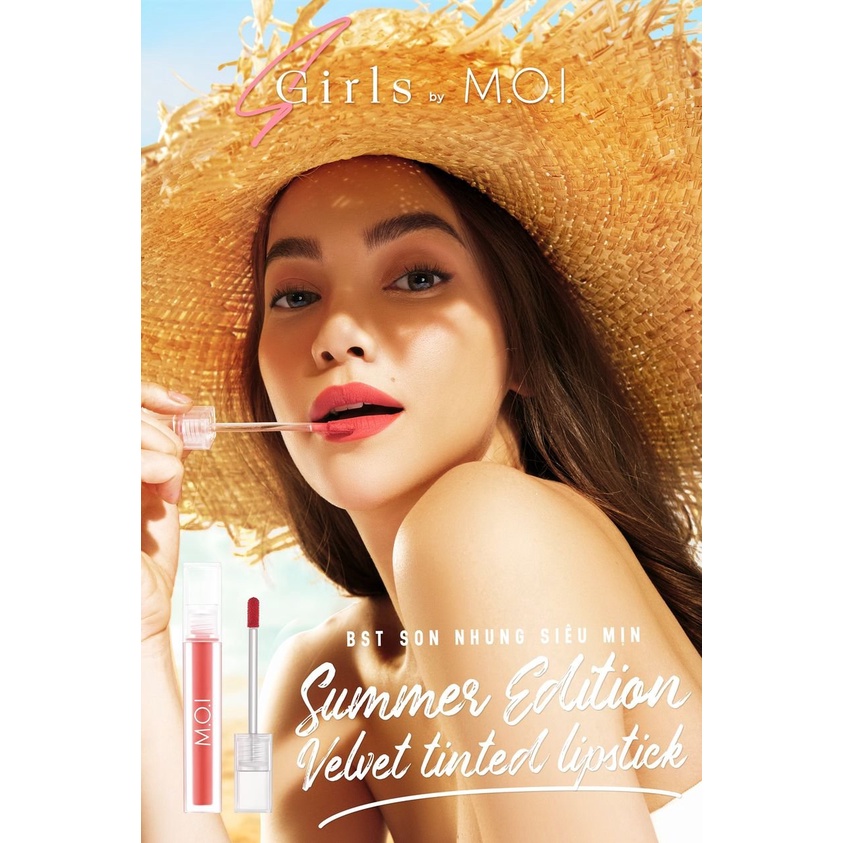 Son kem lì sgirls by m.o.i chính hãng lips - son môi kem moi hồ ngọc hà sgirl son nhung siêu mịn