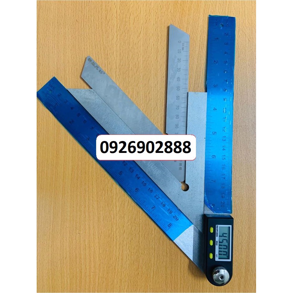 Thước góc điện tử 360 độ dùng đo góc cho anh em nhôm kính.