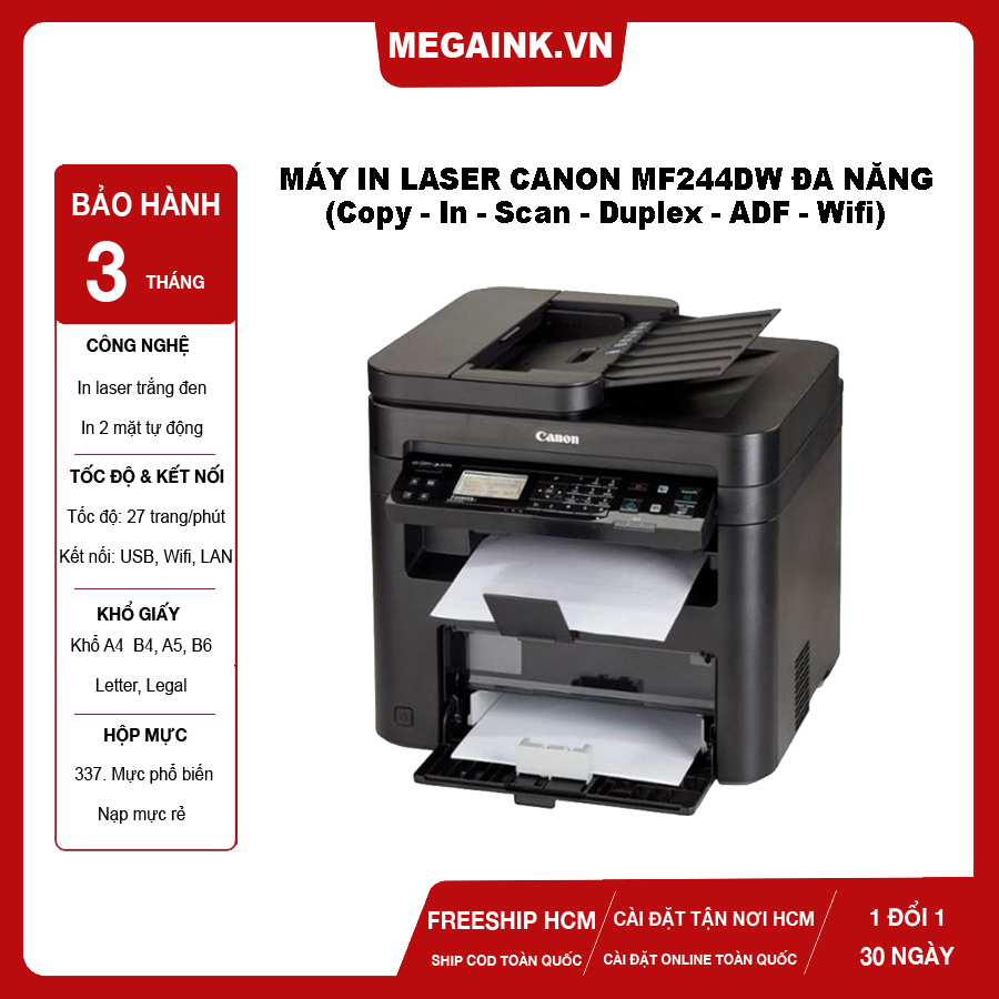 Máy in laser đen trắng canon đa chức năng mf244dw