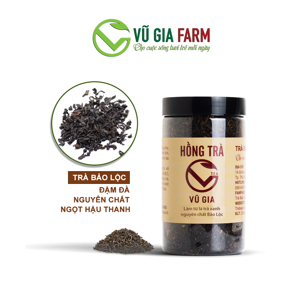 Hồng Trà Cao Cấp Nguyên Chất Bảo Lộc Vũ Gia - Nguyên liệu nấu trà sữa, thanh nhiệt cơ thể, thải độc gan tốt cho sức khỏe - Đã được kiểm nghiệm y tế