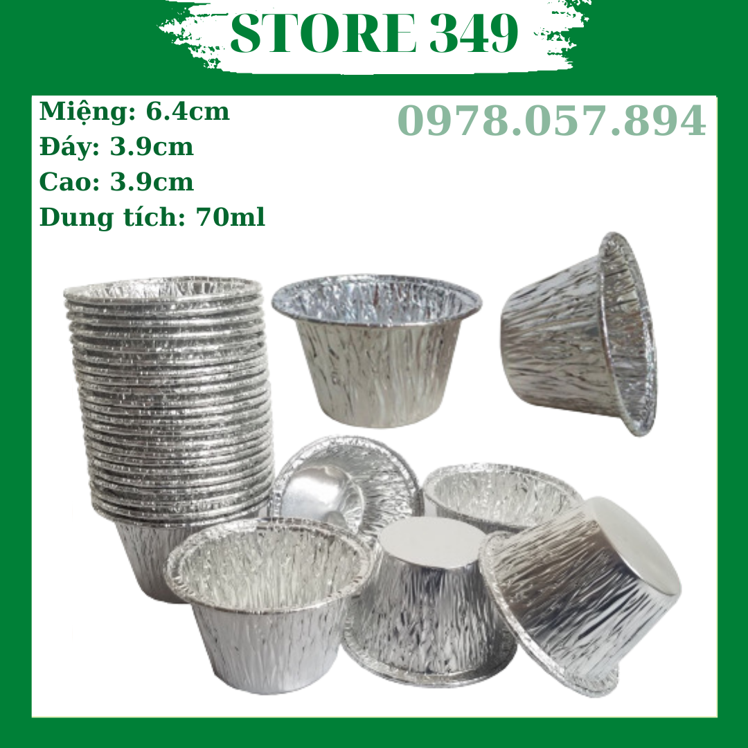 Chén giấy bạc 70ml - 125 cái