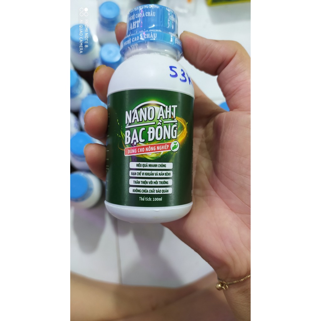 Trừ nấm - vi khuẩn nano aht bạc đồng -100ml - 53k