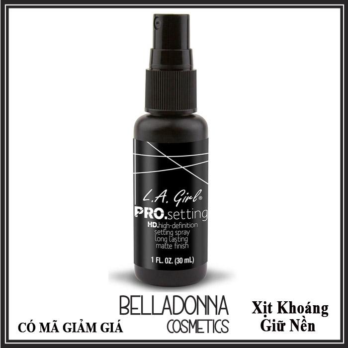Xịt khoáng khóa lớp trang điểm l.a girl pro hd setting spray 30ml
