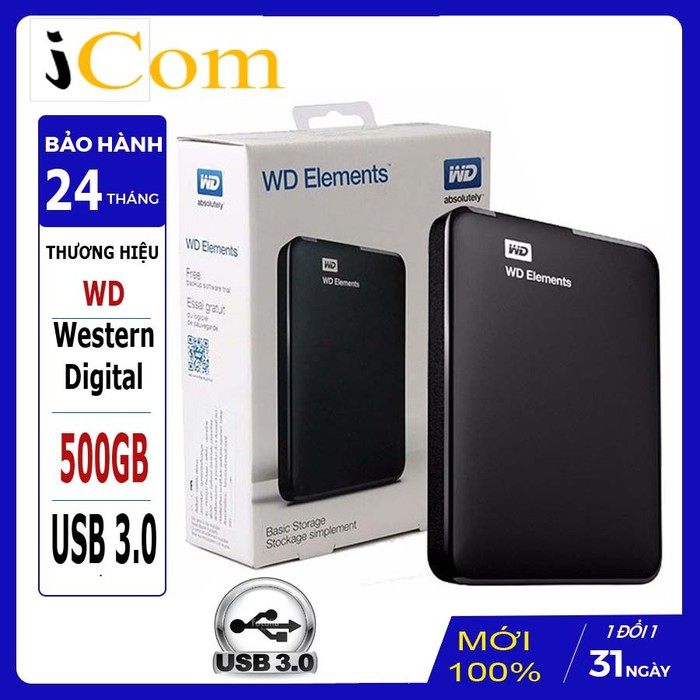 Ổ cứng đi động western 500gb