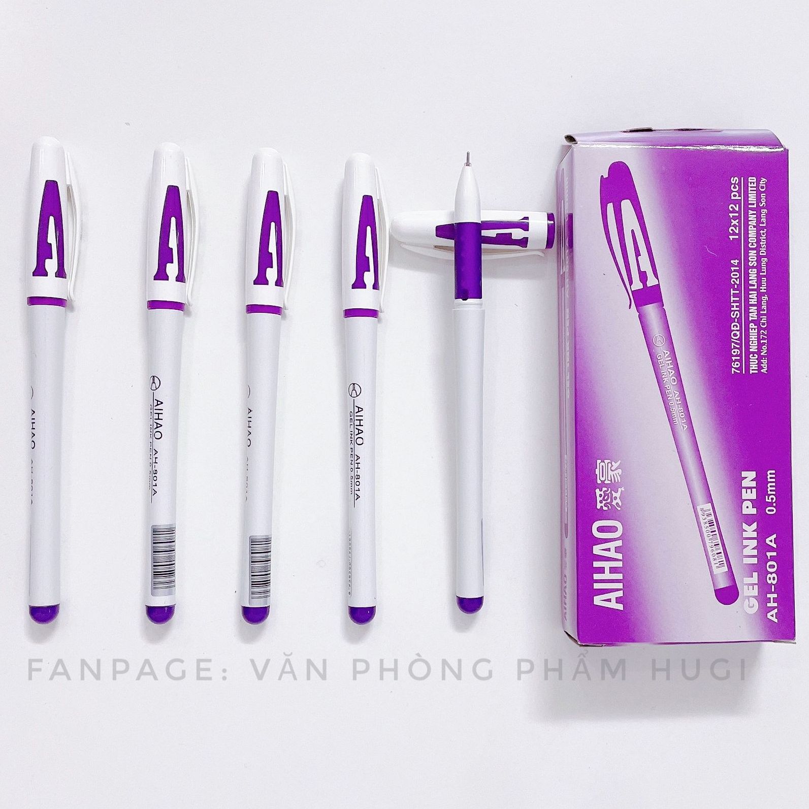 Hộp 12 cây bút chữ A Aihao mực đều và đậm