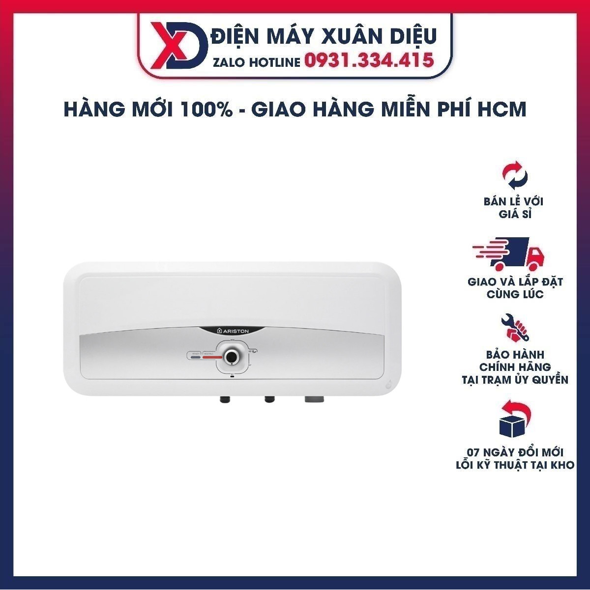 [Trả góp 0%]Máy nước nóng Ariston SL2 30 RS AG+ 2.5 FE Lớp cách nhiệt mật độ cao HDIHệ thống tạo ion bạc kháng khuẩn làm sạch nướcHệ thống ELCB chống giậtBộ ổn định nhiệt độ TBST
