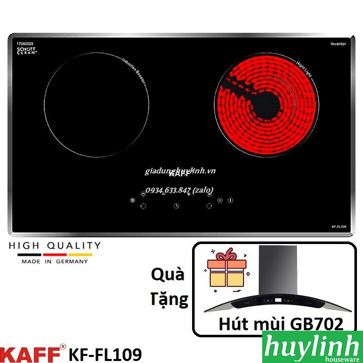 Bếp điện từ hồng ngoại kaff fl-fl109 - made in germany - tặng hút mùi kaff gb702