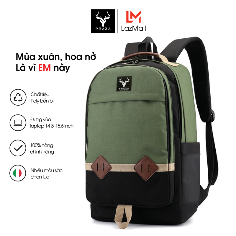 Balo Thời Trang Hàn Quốc Praza, Balo Nam Nữ, Balo Du Lịch Cỡ Lớn Có Ngăn Đựng Laptop - BL167 - Hãng Phân Phối Chính Thức