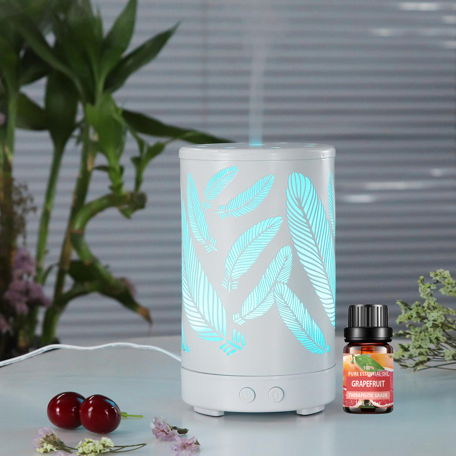 [HCM]Máy phun sương khuếch tán tinh dầu mini vỏ kim loại (tặng kèm 10ml tinh dầu)