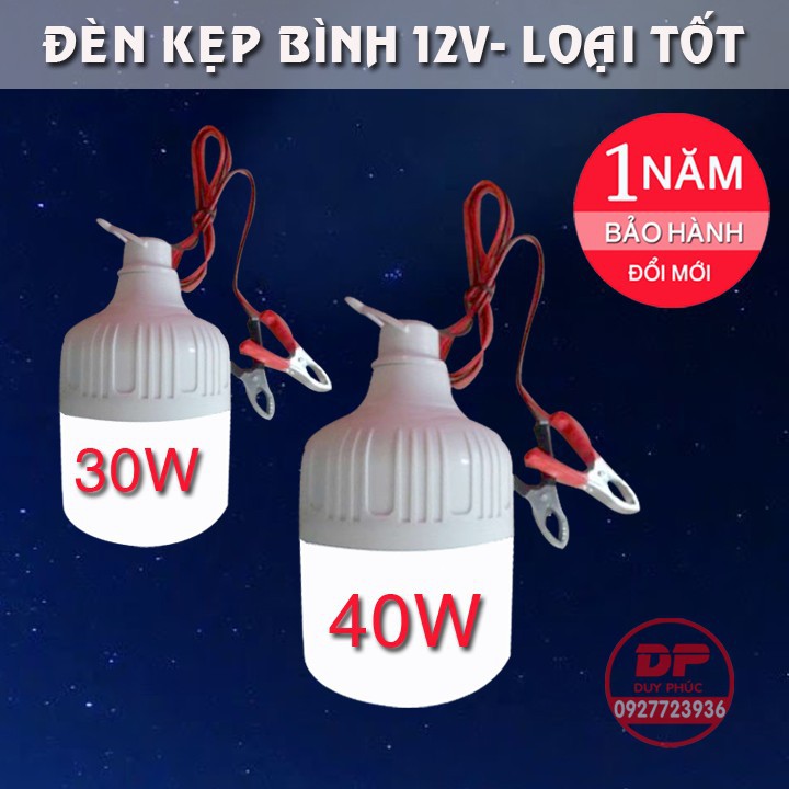 BÓNG ĐÈN LED 12V 20W 30W 40W , KẸP BÌNH ĐIỆN ÁP 12V , SIÊU SÁNG , BẢO HÀNH 1 NĂM ĐỔI MỚI