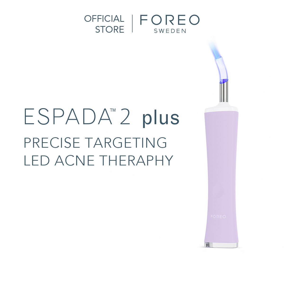  Máy Trị Mụn Ánh Sáng LED Xanh FOREO ESPADA 2 Plus Điều Trị Chính Xác - Thiết Bị Chăm Sóc Da Trị Mụn | Được FDA Chứng Nhận | Điều Trị Sẹo Và Vết Thâm Do Mụn 