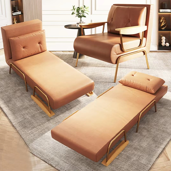 Ghế sofa giường đơn thông minh, Giường sofa bằng da cao cấp