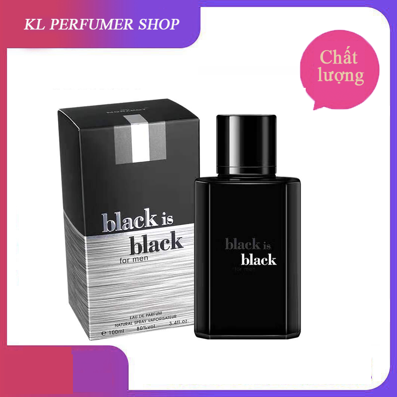 Nước hoa nam cao cấp hương liệu Pháp Black Is Black hương gỗ lưu hương siêu lâu, giúp bạn tự tin trong mọi cuộc hẹn