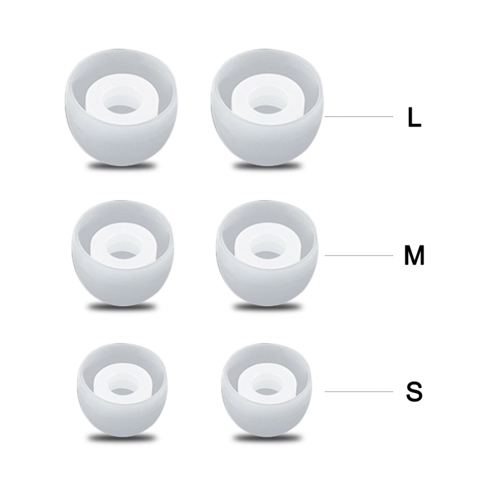 Bộ 3 cặp đệm silicon 3 Size S M L hãng QKZ cho tai nghe nhét tai