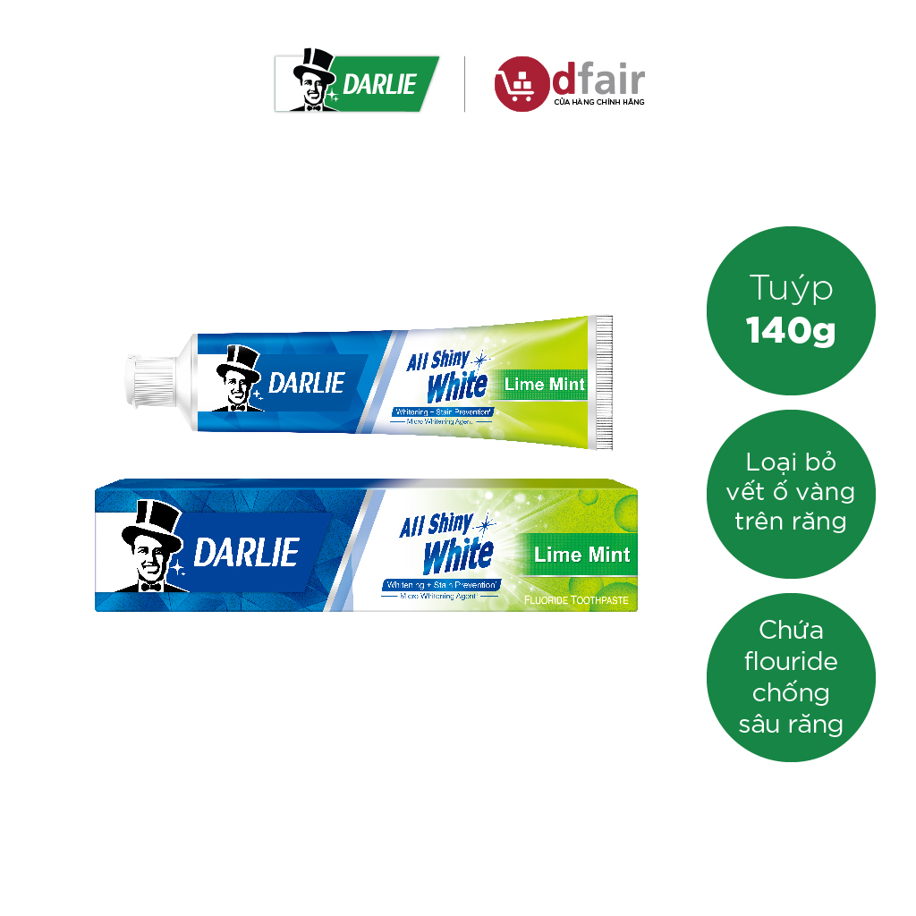 Kem đánh răng darlie all shiny white _ lime mint 140g
