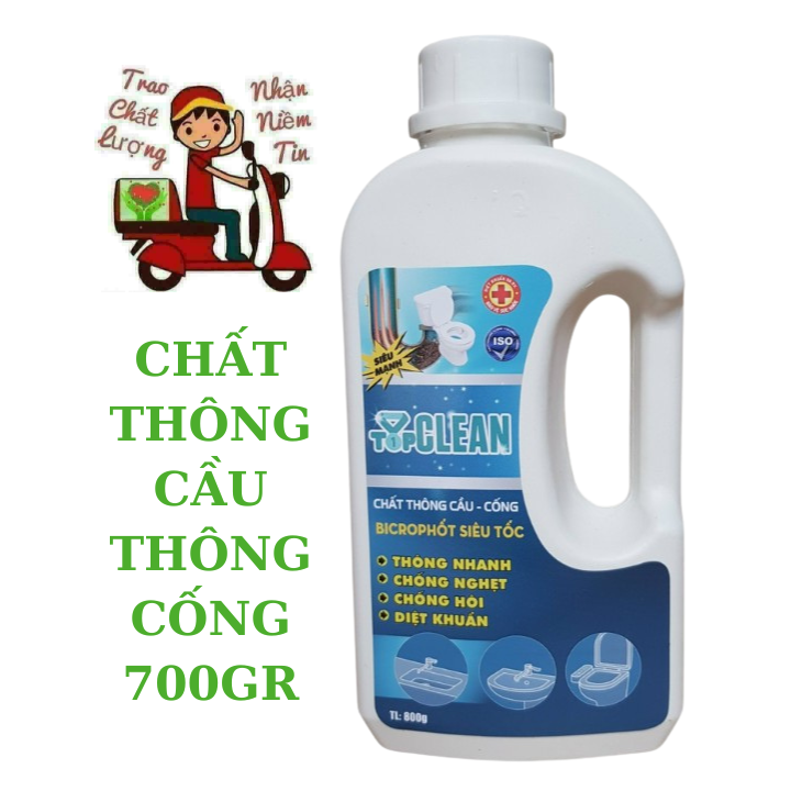 Chất Thông Cầu Thông Cống 700gram - Xử lý nghẹt tắc nghẽn siêu tốc 3-5 phút